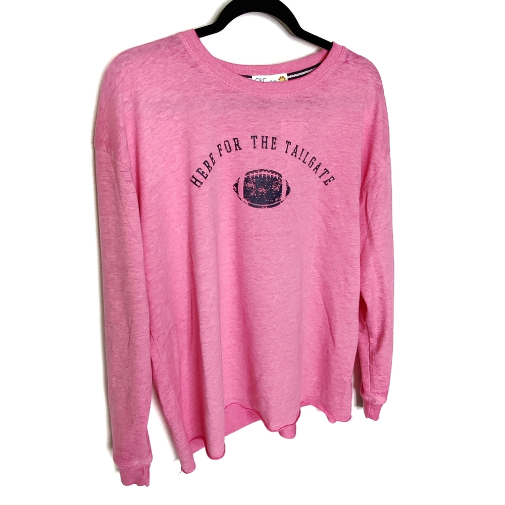 NWT C&C California Here for the Tailgate Long Sleeve Top